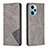 Custodia Portafoglio In Pelle Cover con Supporto B07F per Xiaomi Redmi Note 12 Turbo 5G Grigio