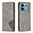 Custodia Portafoglio In Pelle Cover con Supporto B07F per Xiaomi Redmi Note 13 Pro 5G Grigio