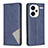 Custodia Portafoglio In Pelle Cover con Supporto B07F per Xiaomi Redmi Note 13 Pro+ Plus 5G Blu