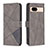 Custodia Portafoglio In Pelle Cover con Supporto B08F per Google Pixel 8a 5G Grigio