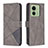 Custodia Portafoglio In Pelle Cover con Supporto B08F per Motorola Moto Edge (2023) 5G Grigio