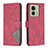 Custodia Portafoglio In Pelle Cover con Supporto B08F per Motorola Moto Edge 40 5G Rosso