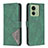 Custodia Portafoglio In Pelle Cover con Supporto B08F per Motorola Moto Edge 40 5G Verde