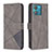 Custodia Portafoglio In Pelle Cover con Supporto B08F per Motorola Moto Edge 40 Neo 5G Grigio