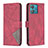 Custodia Portafoglio In Pelle Cover con Supporto B08F per Motorola Moto Edge 40 Neo 5G Rosso