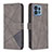 Custodia Portafoglio In Pelle Cover con Supporto B08F per Motorola Moto Edge 40 Pro 5G Grigio