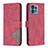 Custodia Portafoglio In Pelle Cover con Supporto B08F per Motorola Moto Edge Plus (2023) 5G Rosso