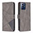 Custodia Portafoglio In Pelle Cover con Supporto B08F per Motorola Moto G Play Gen 2 Grigio