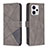 Custodia Portafoglio In Pelle Cover con Supporto B08F per Motorola Moto G13 Grigio