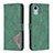 Custodia Portafoglio In Pelle Cover con Supporto B08F per Nokia C12 Plus Verde