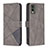 Custodia Portafoglio In Pelle Cover con Supporto B08F per Nokia C210 Grigio