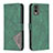 Custodia Portafoglio In Pelle Cover con Supporto B08F per Nokia C210 Verde