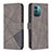 Custodia Portafoglio In Pelle Cover con Supporto B08F per Nokia G11 Grigio