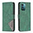 Custodia Portafoglio In Pelle Cover con Supporto B08F per Nokia G11 Verde