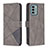 Custodia Portafoglio In Pelle Cover con Supporto B08F per Nokia G22 Grigio