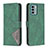 Custodia Portafoglio In Pelle Cover con Supporto B08F per Nokia G22 Verde