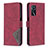 Custodia Portafoglio In Pelle Cover con Supporto B08F per Oppo A16s Rosso