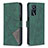 Custodia Portafoglio In Pelle Cover con Supporto B08F per Oppo A16s Verde