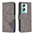 Custodia Portafoglio In Pelle Cover con Supporto B08F per Oppo A2 5G Grigio