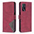 Custodia Portafoglio In Pelle Cover con Supporto B08F per Oppo A54s Rosso