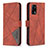 Custodia Portafoglio In Pelle Cover con Supporto B08F per Oppo A74 4G Arancione
