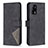 Custodia Portafoglio In Pelle Cover con Supporto B08F per Oppo A74 4G Nero