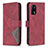 Custodia Portafoglio In Pelle Cover con Supporto B08F per Oppo A74 4G Rosso