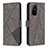 Custodia Portafoglio In Pelle Cover con Supporto B08F per Oppo A94 5G Grigio