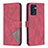 Custodia Portafoglio In Pelle Cover con Supporto B08F per Oppo Find X5 Lite 5G Rosso
