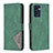 Custodia Portafoglio In Pelle Cover con Supporto B08F per Oppo Find X5 Lite 5G Verde