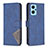 Custodia Portafoglio In Pelle Cover con Supporto B08F per Oppo K10 4G Blu