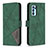 Custodia Portafoglio In Pelle Cover con Supporto B08F per Oppo Reno6 Pro 5G India Verde