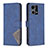 Custodia Portafoglio In Pelle Cover con Supporto B08F per Oppo Reno7 4G Blu