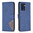 Custodia Portafoglio In Pelle Cover con Supporto B08F per Oppo Reno7 5G Blu