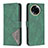 Custodia Portafoglio In Pelle Cover con Supporto B08F per Realme 11 5G Verde