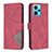 Custodia Portafoglio In Pelle Cover con Supporto B08F per Realme 9 4G Rosso