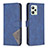 Custodia Portafoglio In Pelle Cover con Supporto B08F per Realme C35 Blu