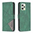 Custodia Portafoglio In Pelle Cover con Supporto B08F per Realme C35 Verde