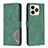 Custodia Portafoglio In Pelle Cover con Supporto B08F per Realme C67 Verde