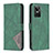 Custodia Portafoglio In Pelle Cover con Supporto B08F per Realme GT Neo3 5G Verde