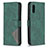 Custodia Portafoglio In Pelle Cover con Supporto B08F per Samsung Galaxy A02 Verde