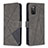 Custodia Portafoglio In Pelle Cover con Supporto B08F per Samsung Galaxy A02s Grigio