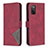 Custodia Portafoglio In Pelle Cover con Supporto B08F per Samsung Galaxy A02s Rosso