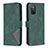 Custodia Portafoglio In Pelle Cover con Supporto B08F per Samsung Galaxy A02s Verde