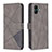 Custodia Portafoglio In Pelle Cover con Supporto B08F per Samsung Galaxy A04 4G Grigio