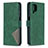 Custodia Portafoglio In Pelle Cover con Supporto B08F per Samsung Galaxy A12 5G Verde