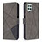 Custodia Portafoglio In Pelle Cover con Supporto B08F per Samsung Galaxy A22 4G Grigio