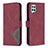 Custodia Portafoglio In Pelle Cover con Supporto B08F per Samsung Galaxy A22 4G Rosso