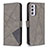 Custodia Portafoglio In Pelle Cover con Supporto B08F per Samsung Galaxy A24 4G Grigio