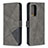 Custodia Portafoglio In Pelle Cover con Supporto B08F per Samsung Galaxy A52 5G Grigio